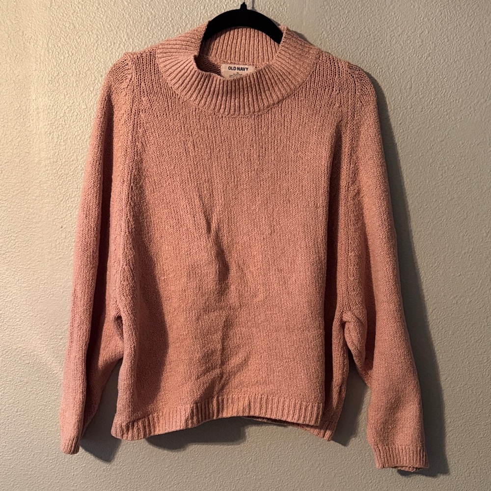 Old Navy Women's Cowl Neck Sweater in Soft Pink